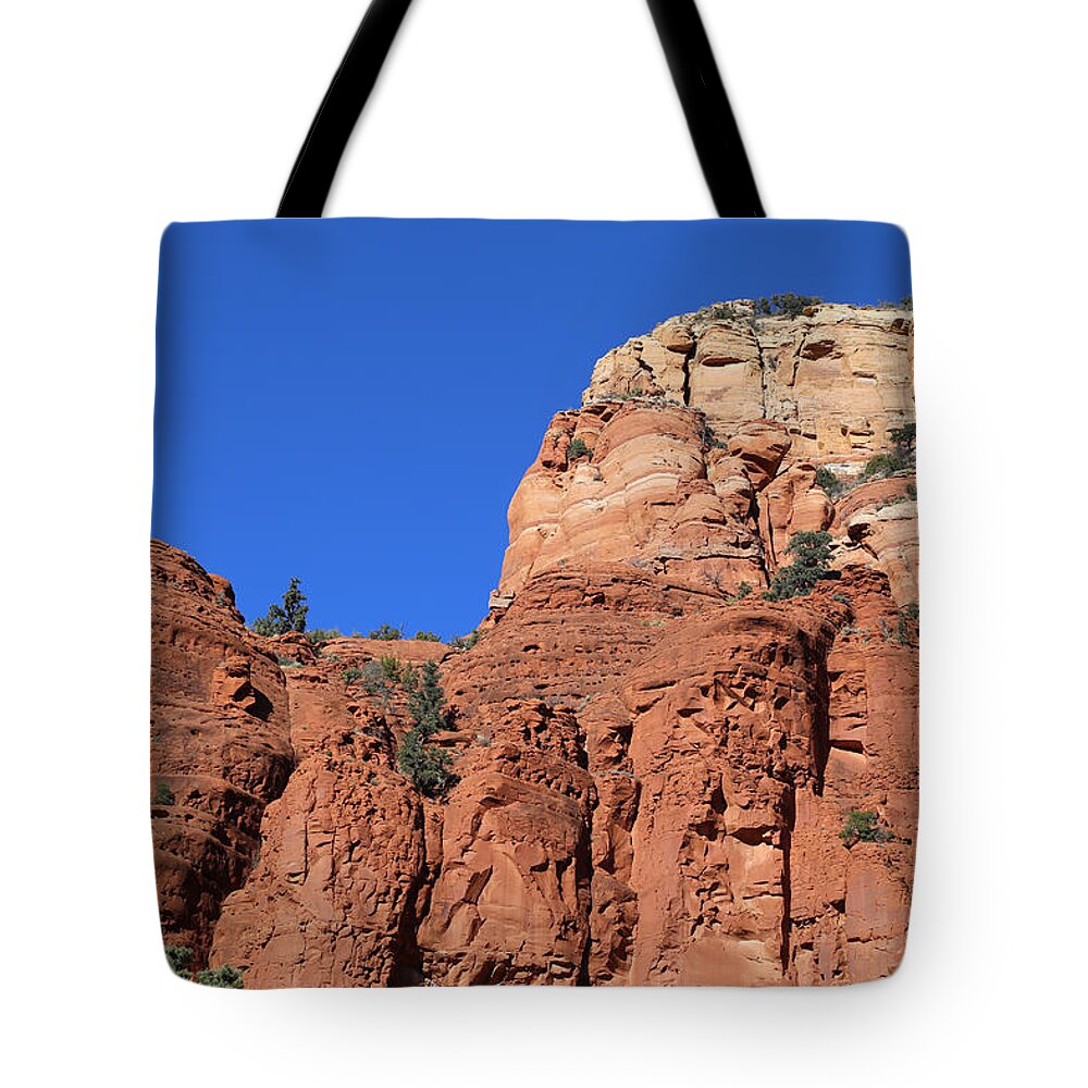 Red Tote Bag featuring the photograph Red Rock Loop Sedona 11 by Mary Bedy