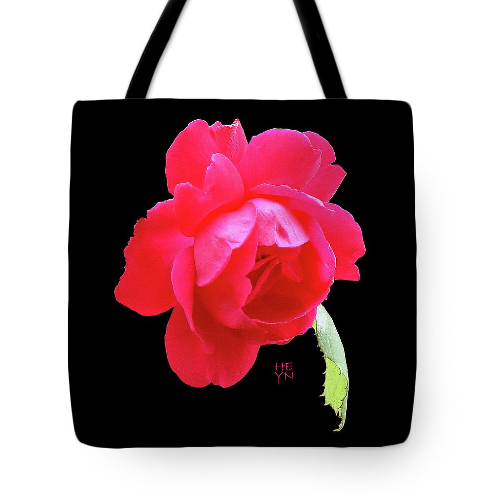 Cutout Tote Bag featuring the photograph Red Rose Cutout by Shirley Heyn