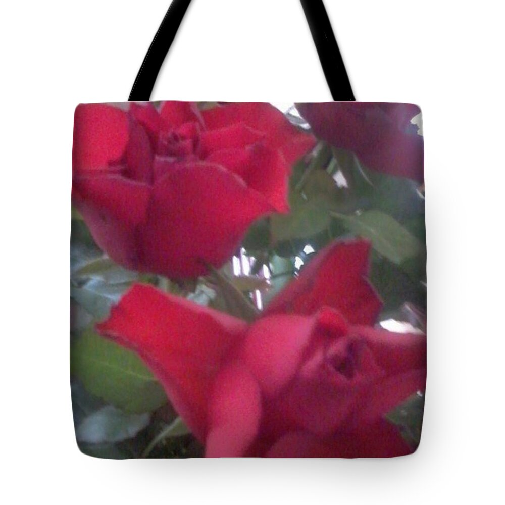 Plants Tote Bag featuring the photograph Red Roses #1 by Shona Walker
