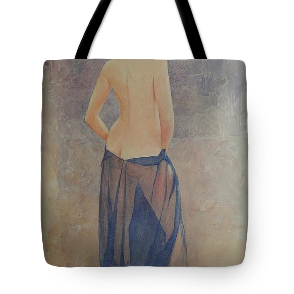Erotic Tote Bag featuring the painting Red Shoe by David Ladmore
