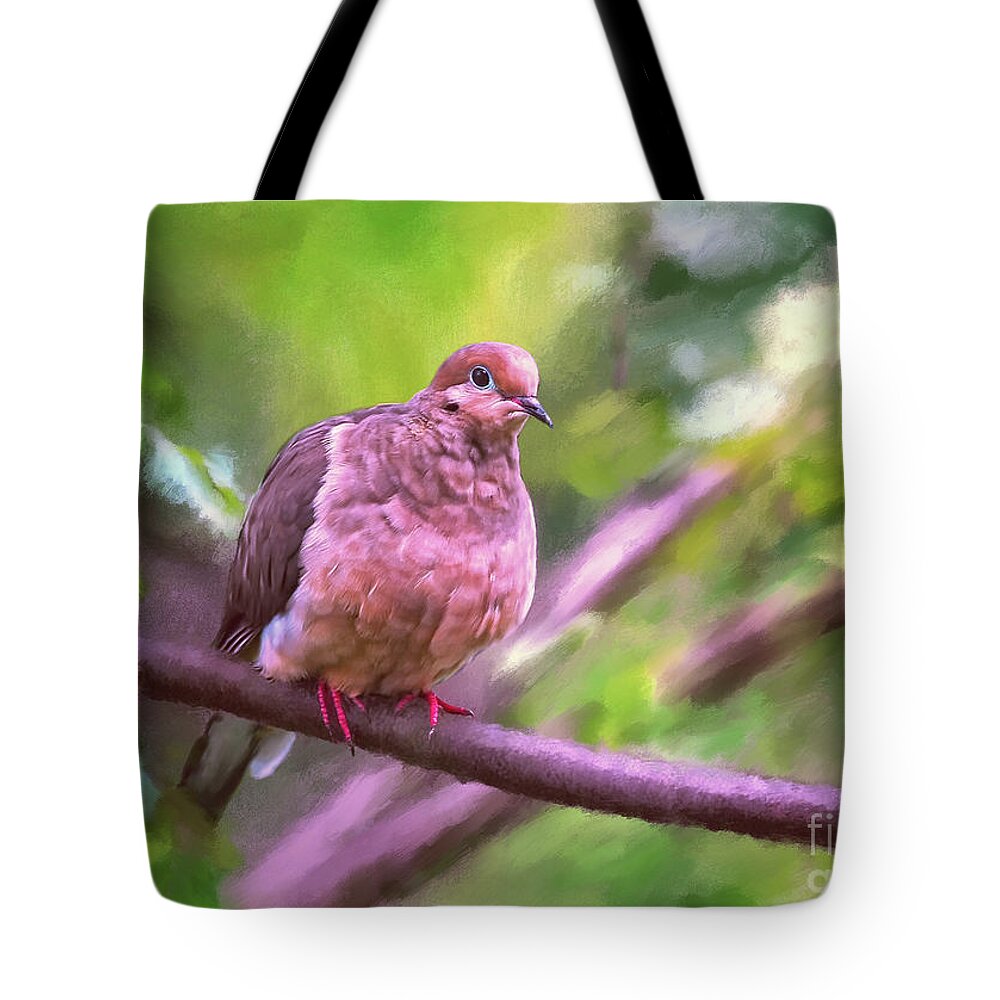 Dove Tote Bag featuring the digital art Red Shoes by Lois Bryan