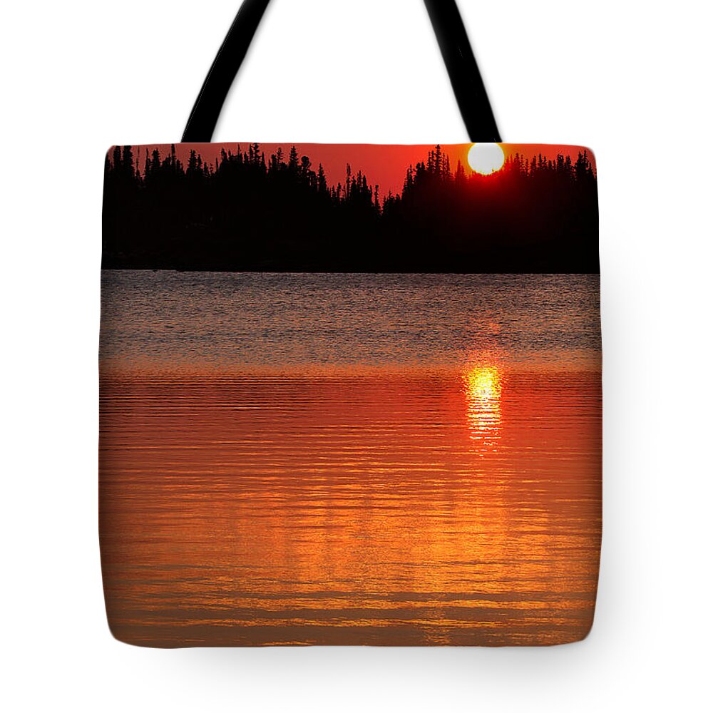 Sunrises Tote Bag featuring the photograph Red Sky at Morning by Jim Garrison