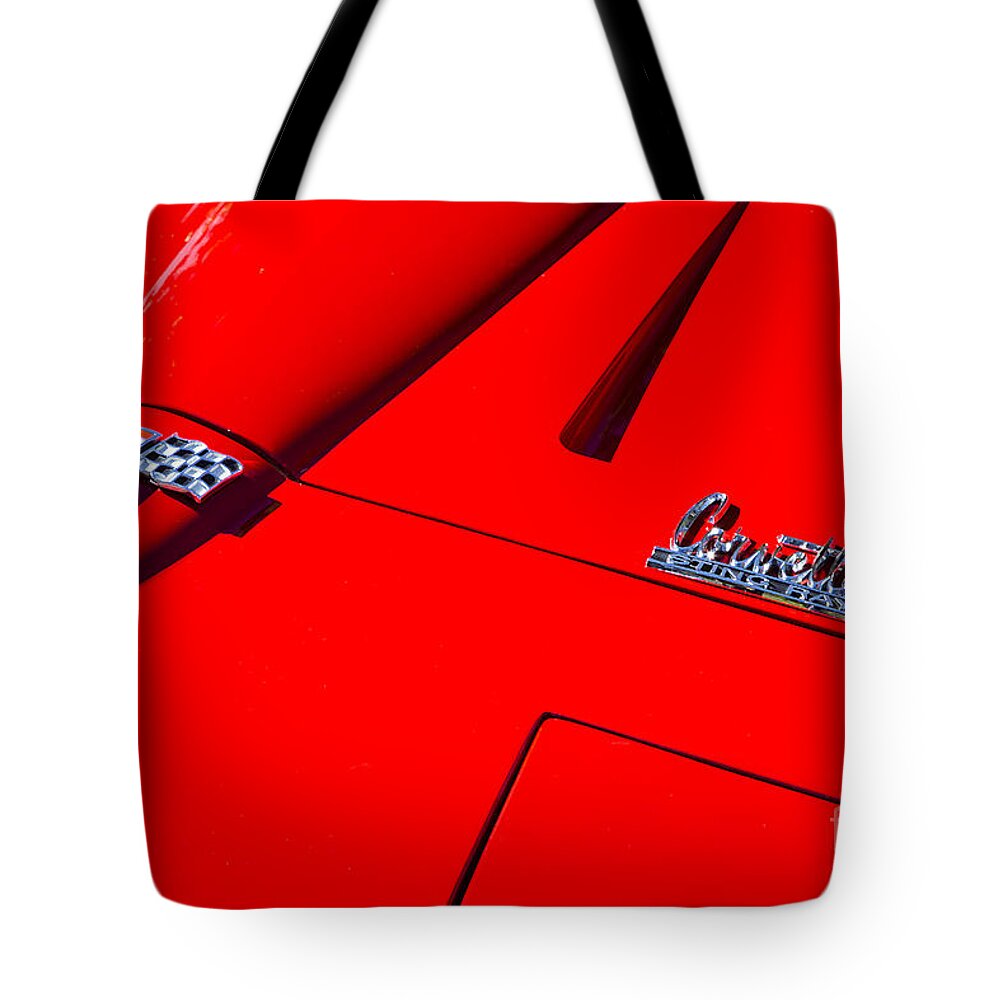 Corvette Tote Bag featuring the photograph Red Stingray by Dennis Hedberg