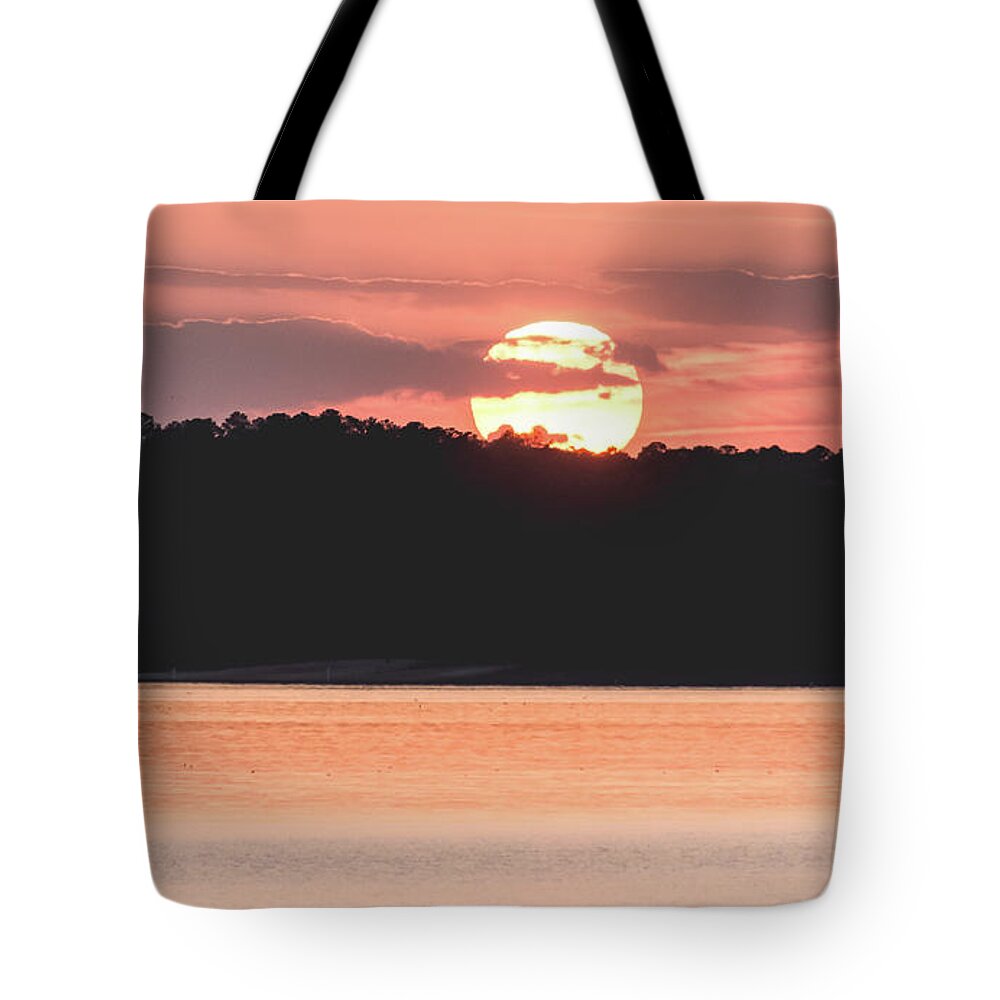 Sunset Tote Bag featuring the photograph Red Sunset by Andrea Anderegg