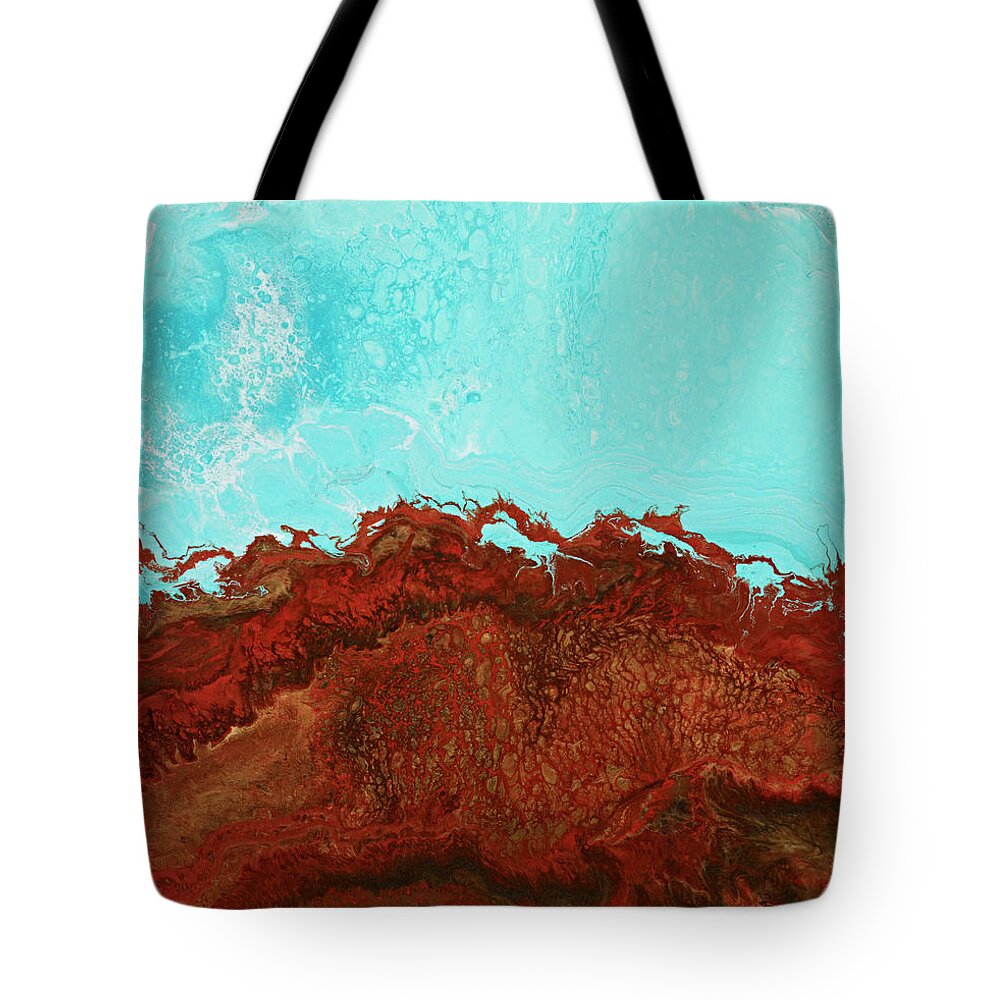 Ocean Tote Bag featuring the painting Red Tide by Tamara Nelson