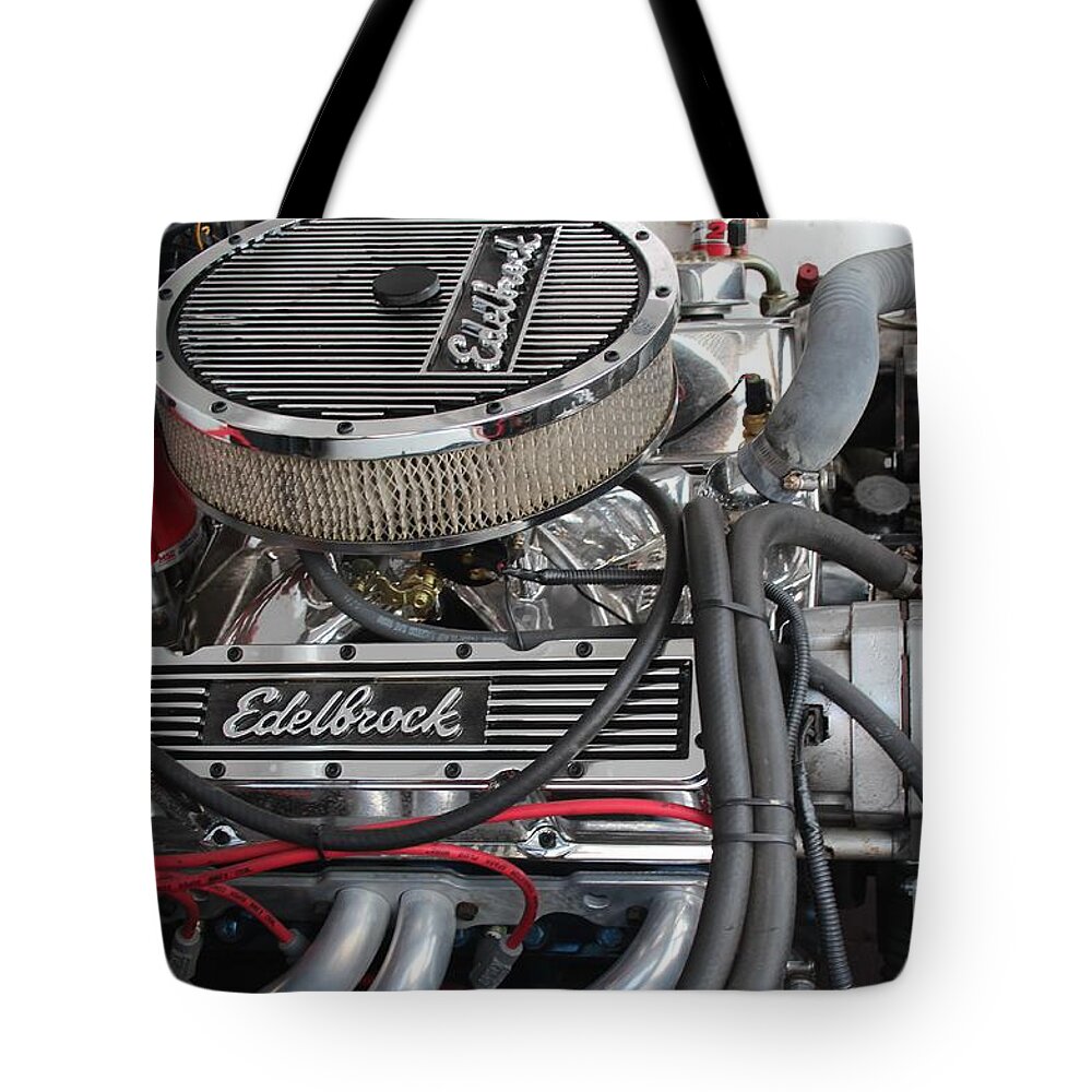 Engine Tote Bag featuring the photograph Red Wires by Robert Wilder Jr