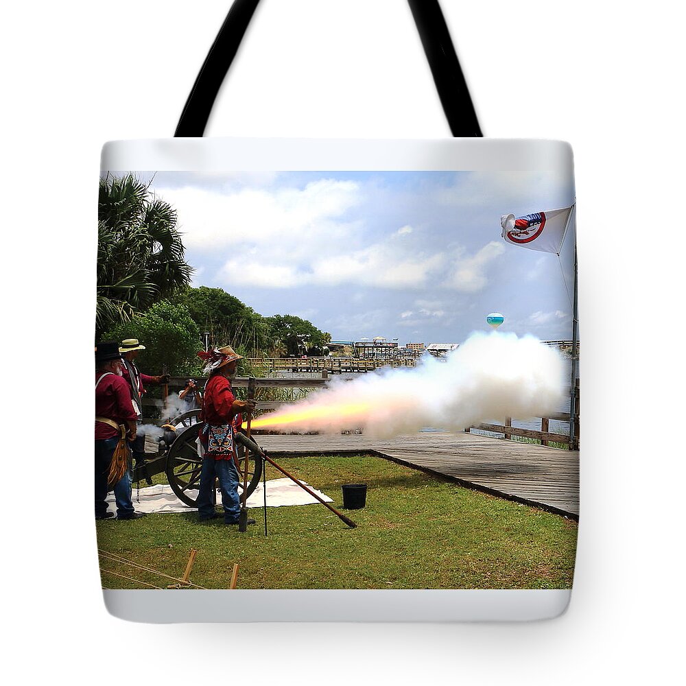 Pirate Tote Bag featuring the photograph Reed's Raiders Respond by Larry Beat