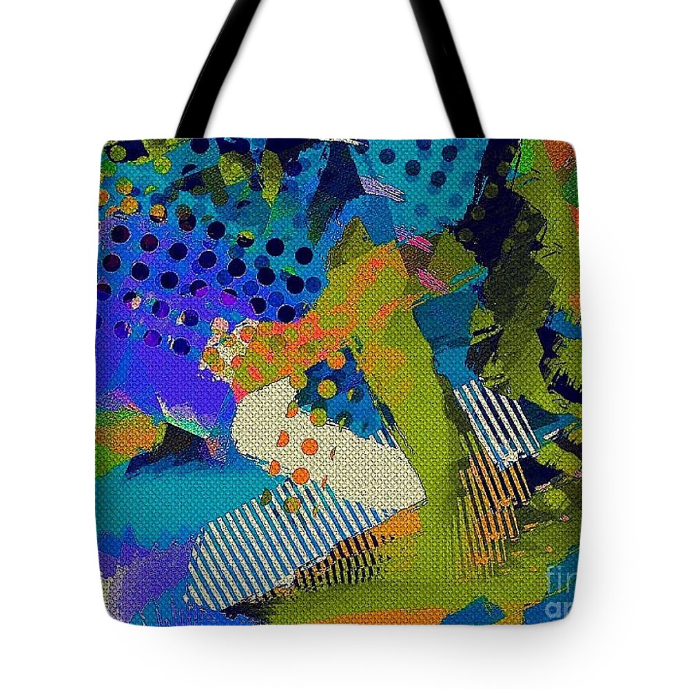 Abstract Tote Bag featuring the digital art Reef by Cooky Goldblatt