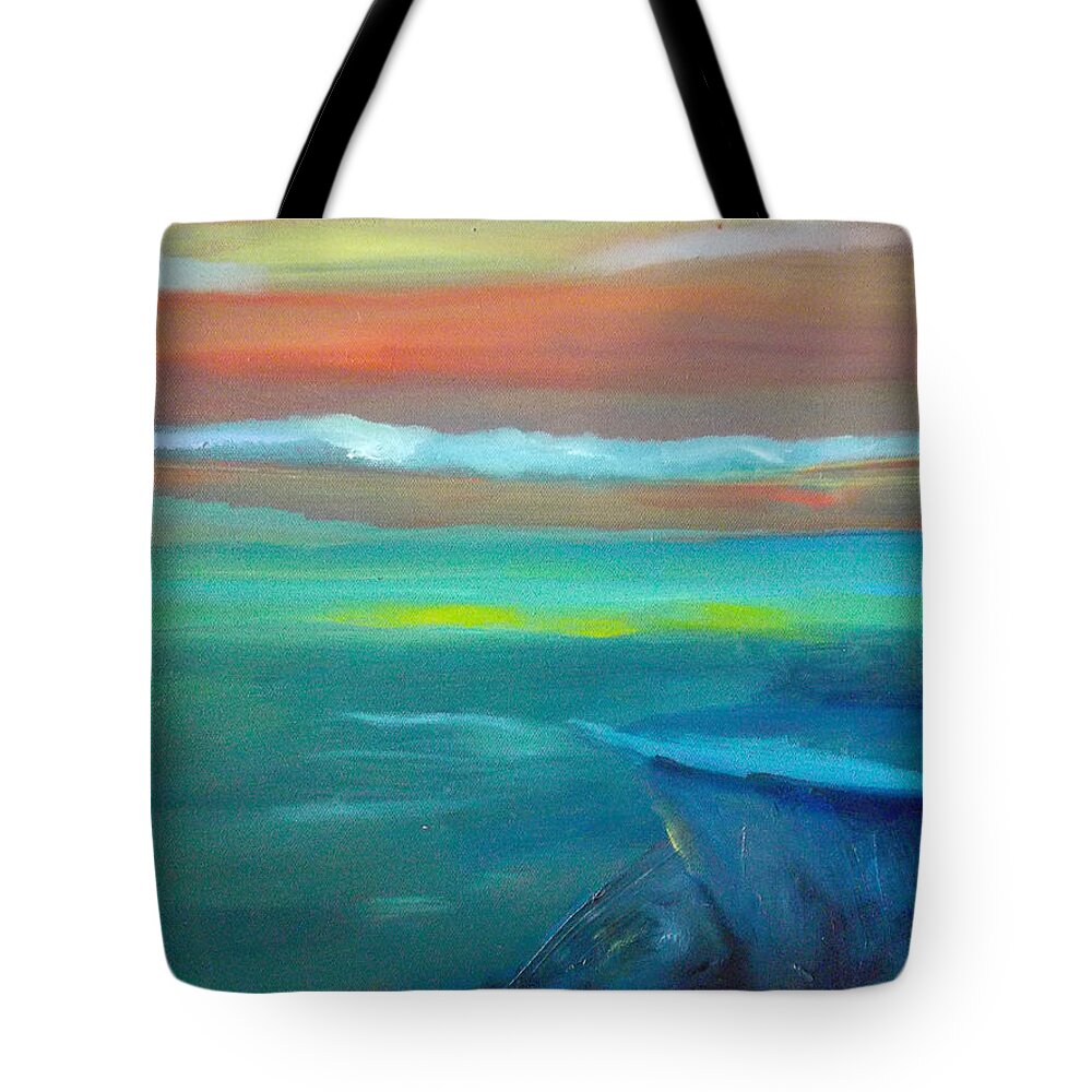 Abstract Tote Bag featuring the painting Reflect by Susan Esbensen