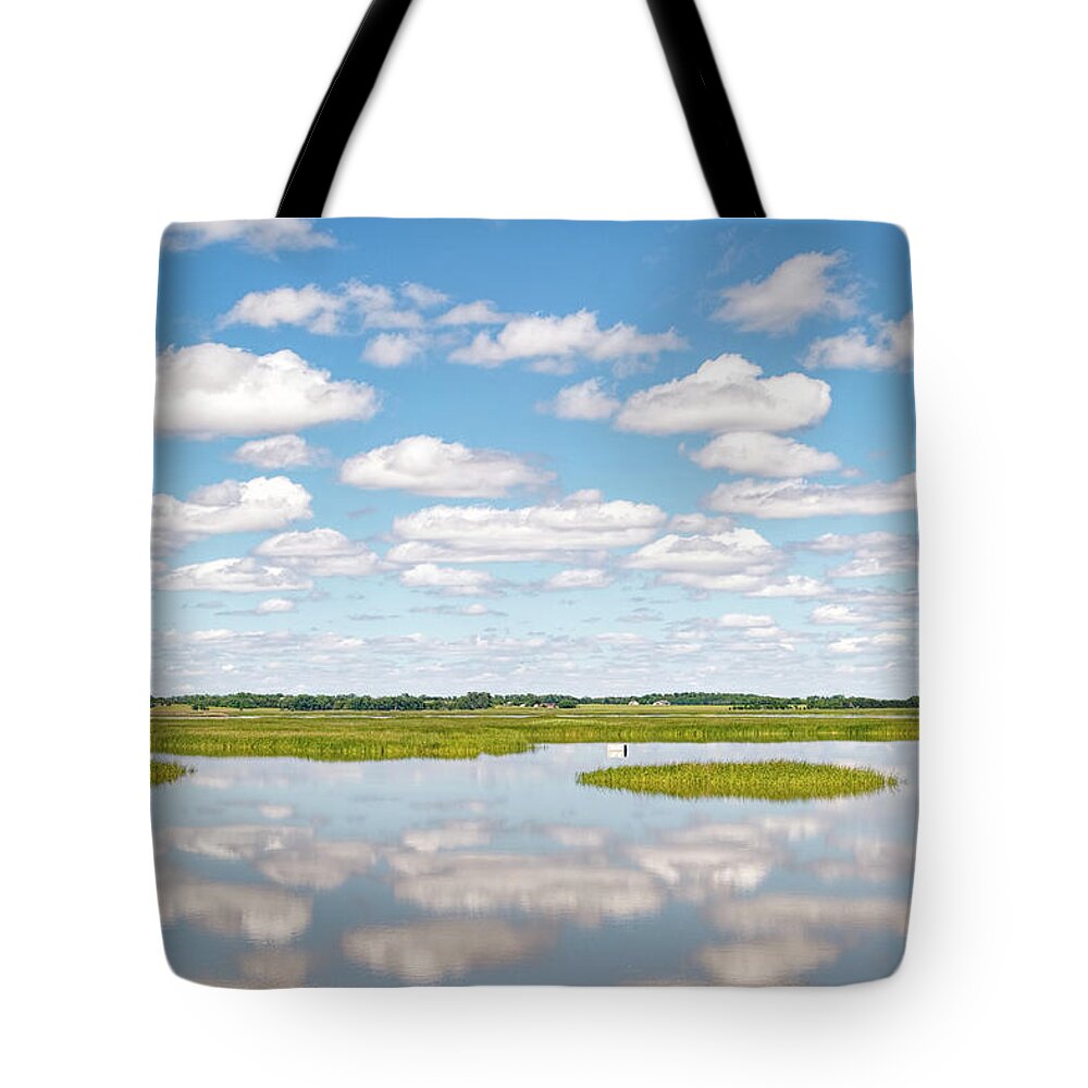 Kansas Tote Bag featuring the photograph Reflected Clouds - 02 by Rob Graham