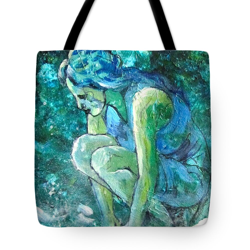 Woman Tote Bag featuring the painting Reflection of the Sea by Barbara O'Toole