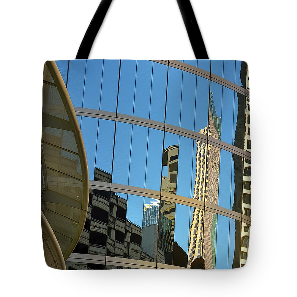 Top Artist Tote Bag featuring the photograph Reflections at 1400 Smith Street by Norman Gabitzsch