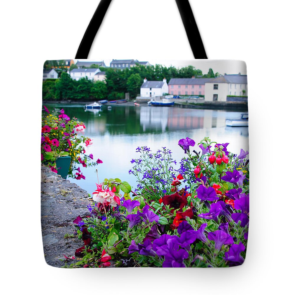 Kinsale Tote Bag featuring the photograph Reflections at Kinsale Ireland by Roberta Kayne