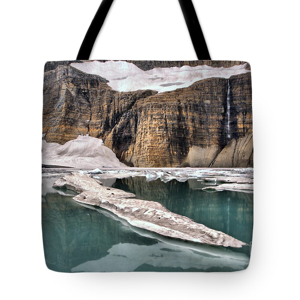 Grinnell Glacier Tote Bag featuring the photograph Reflections Of Grinnell Glacier by Adam Jewell