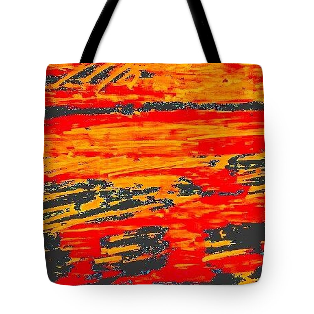 Reflections Of The Earth 2 Tote Bag featuring the pastel Reflections Of The Earth 2 by Brenae Cochran