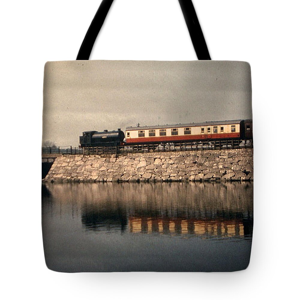 Trains Tote Bag featuring the photograph Reflections by Richard Denyer