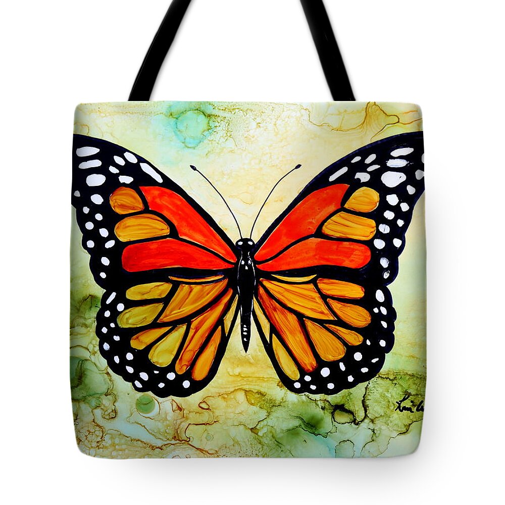 Green Tote Bag featuring the painting Regal Ink by Kimberly Walker