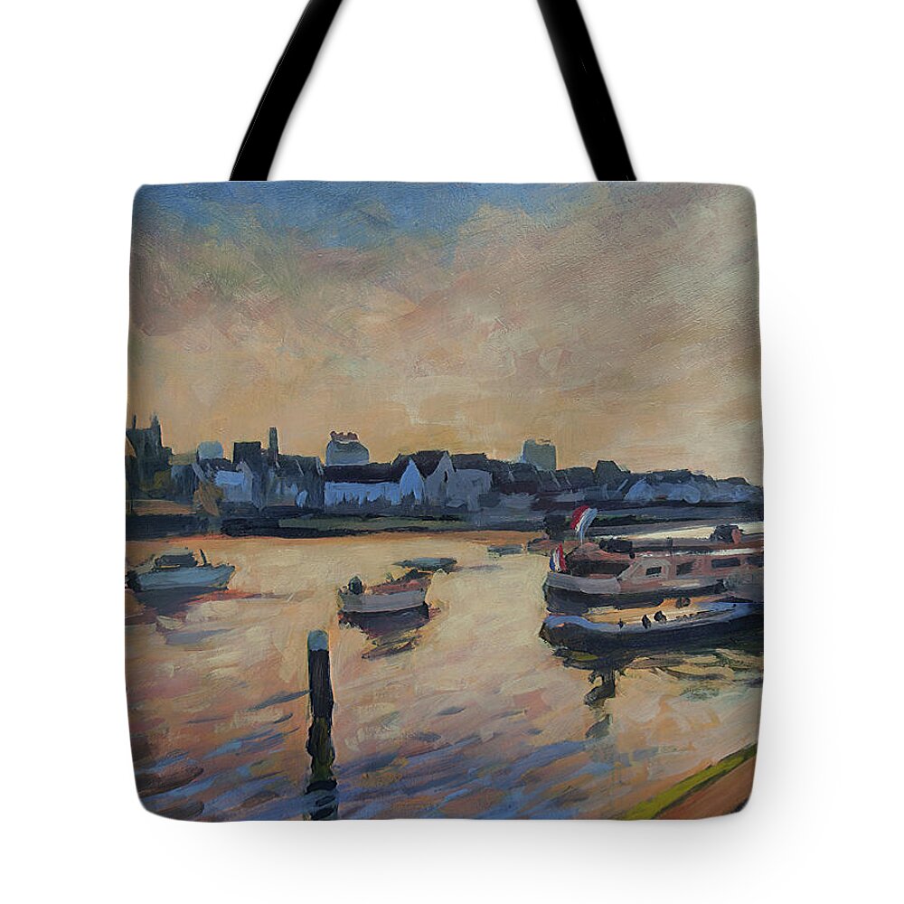 Maastricht Tote Bag featuring the painting Regatta Maastricht by Nop Briex