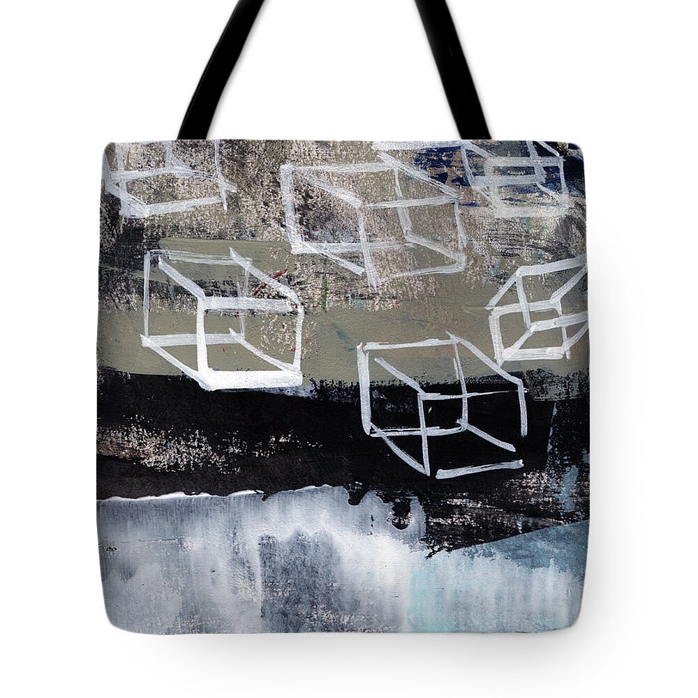 Contemporary Abstract Tote Bag featuring the painting Released- Abstract Art by Linda Woods