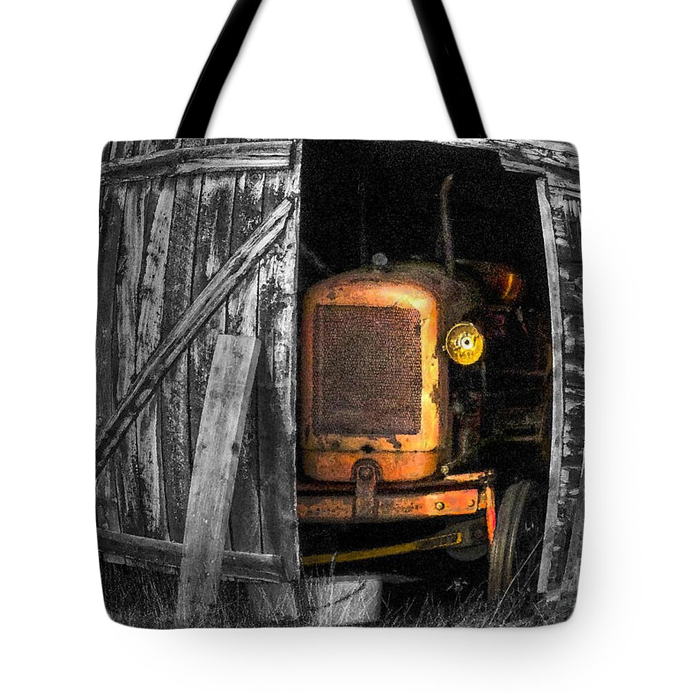 Vehicle Tote Bag featuring the photograph Relic From Past Times by Heiko Koehrer-Wagner