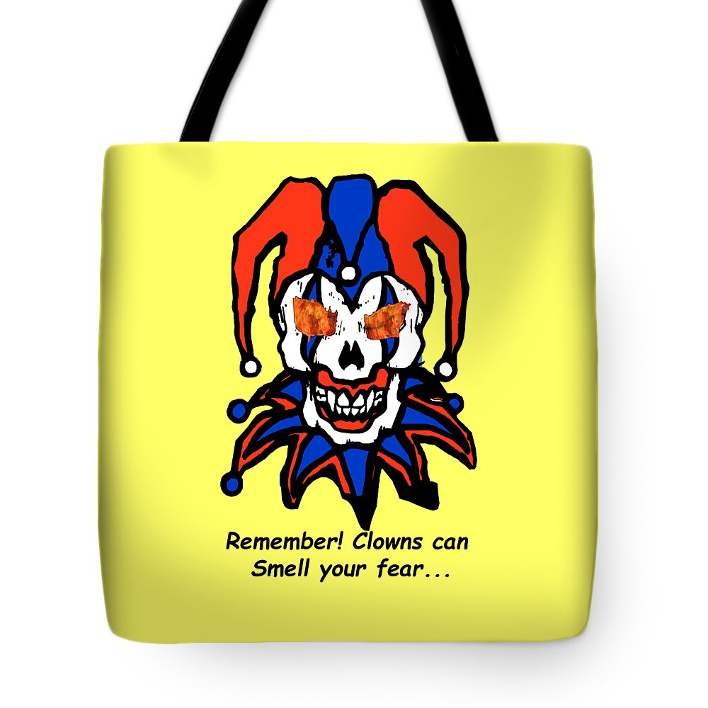 Salem Tote Bag featuring the photograph Remember Clowns can smell your fear by Jeff Folger