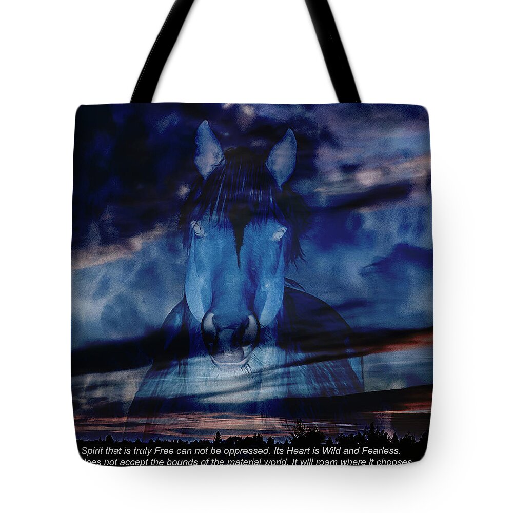 Wild Horse Tote Bag featuring the photograph Remember Who You Are by Belinda Greb