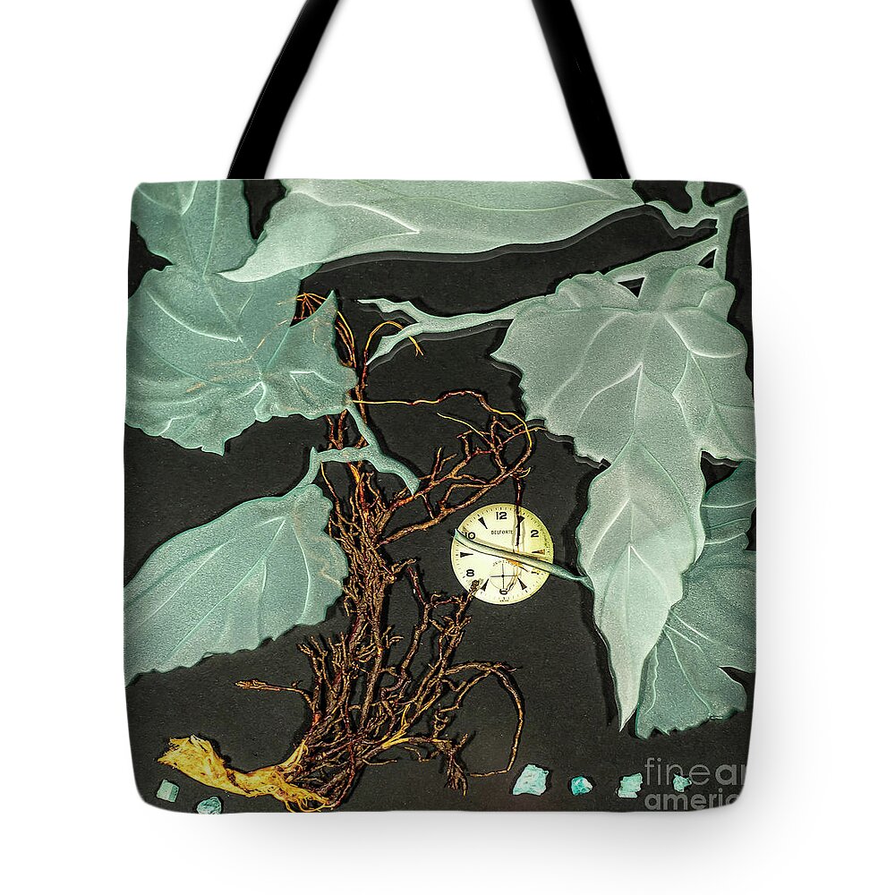 Leaves Tote Bag featuring the glass art Remembrance IV by Alone Larsen