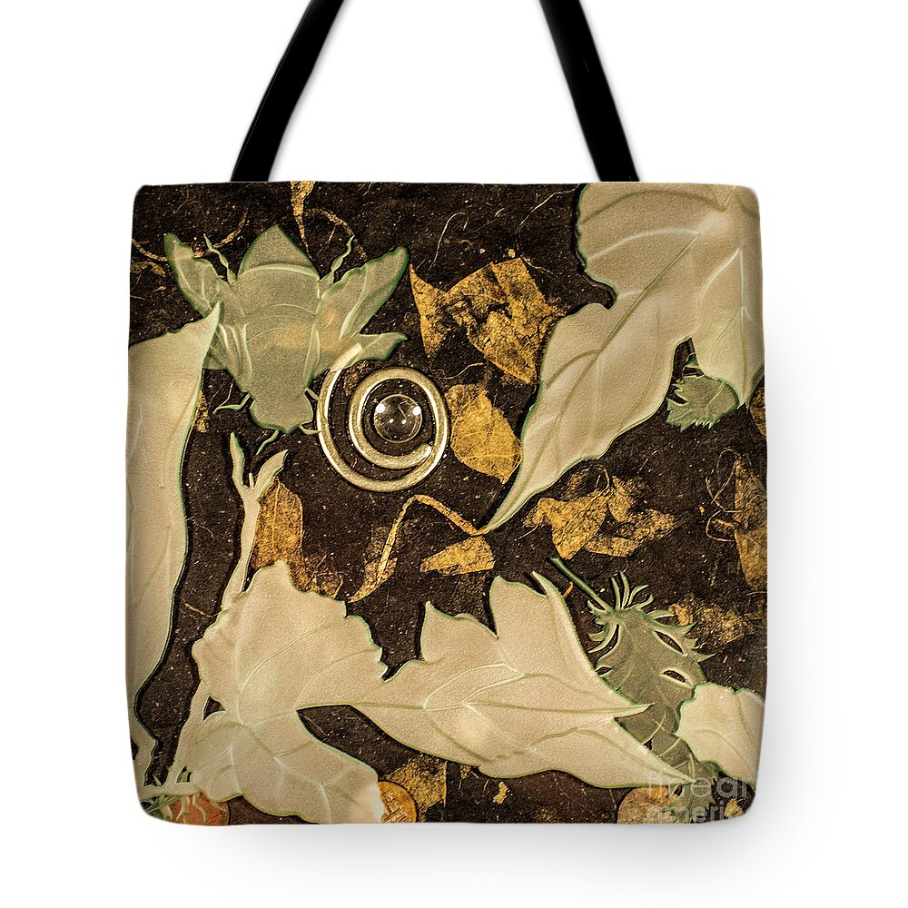 Bees Tote Bag featuring the glass art Remembrance V by Alone Larsen