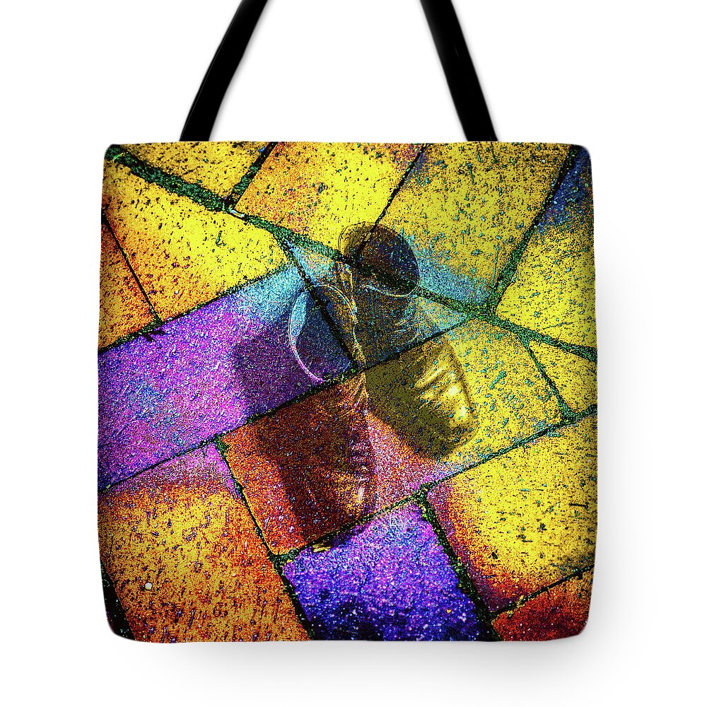Abstract Tote Bag featuring the photograph Remembering Yellow Brick Road by Ronda Broatch