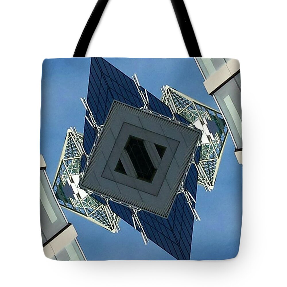 Skyscaper Tote Bag featuring the photograph CBC building, Toronto by Razvan N Rapaport