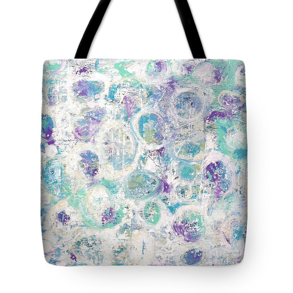Abstract Painting Tote Bag featuring the painting Renewal by Jacqui Hawk