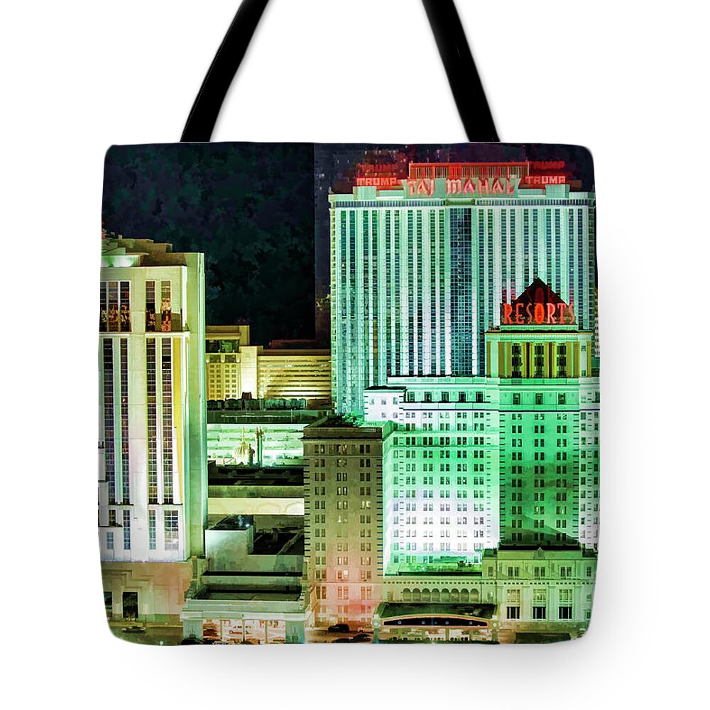 Atlantic City Tote Bag featuring the photograph Resort Hotel Casino Taj Mahal ex Trump Casino Bankrupt by Chuck Kuhn