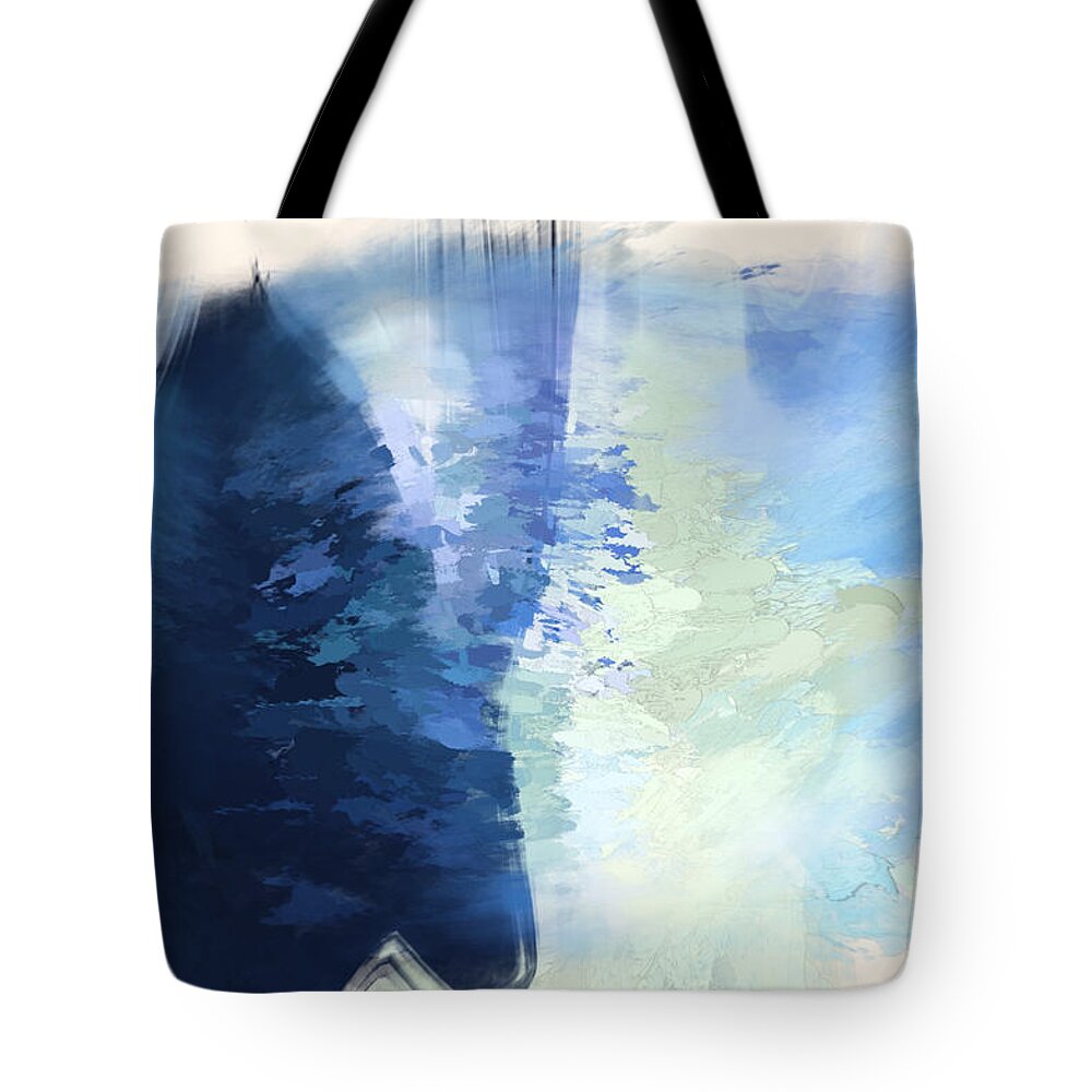 Calm Colors Of Blue Tote Bag featuring the digital art Rest For My Soul by Margie Chapman