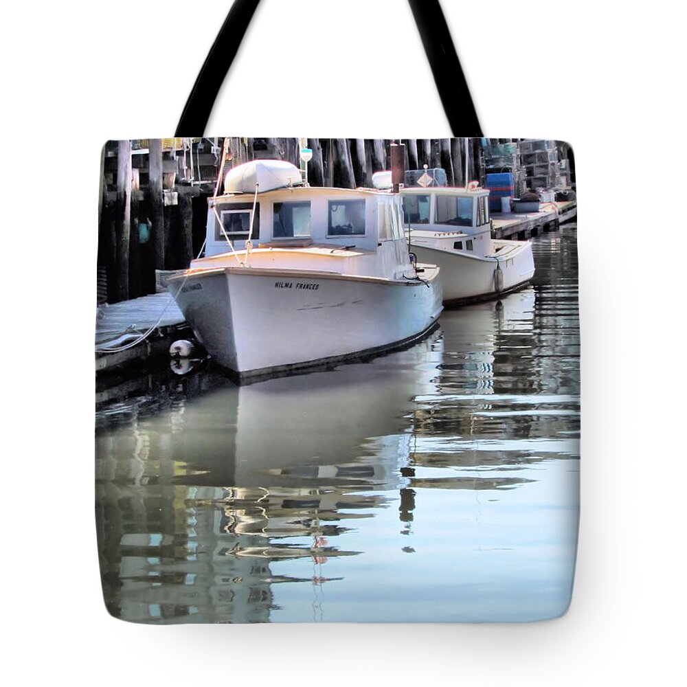 Lobster Boats Tote Bag featuring the photograph Rest Time by Elizabeth Dow
