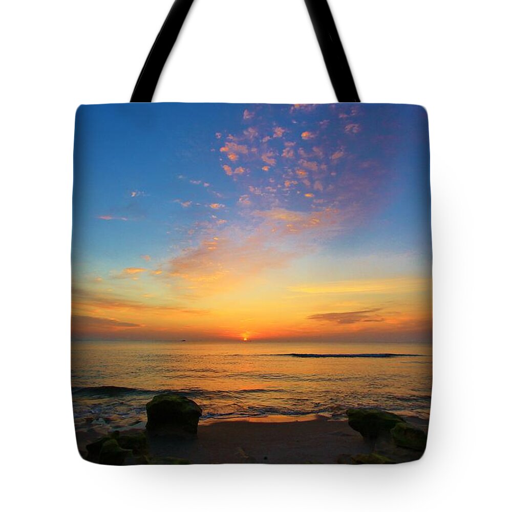 Jupiter Tote Bag featuring the photograph Resting Rocks by Catie Canetti
