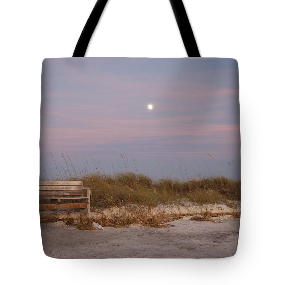 Bench Tote Bag featuring the photograph Resting Spot by Beth Collins