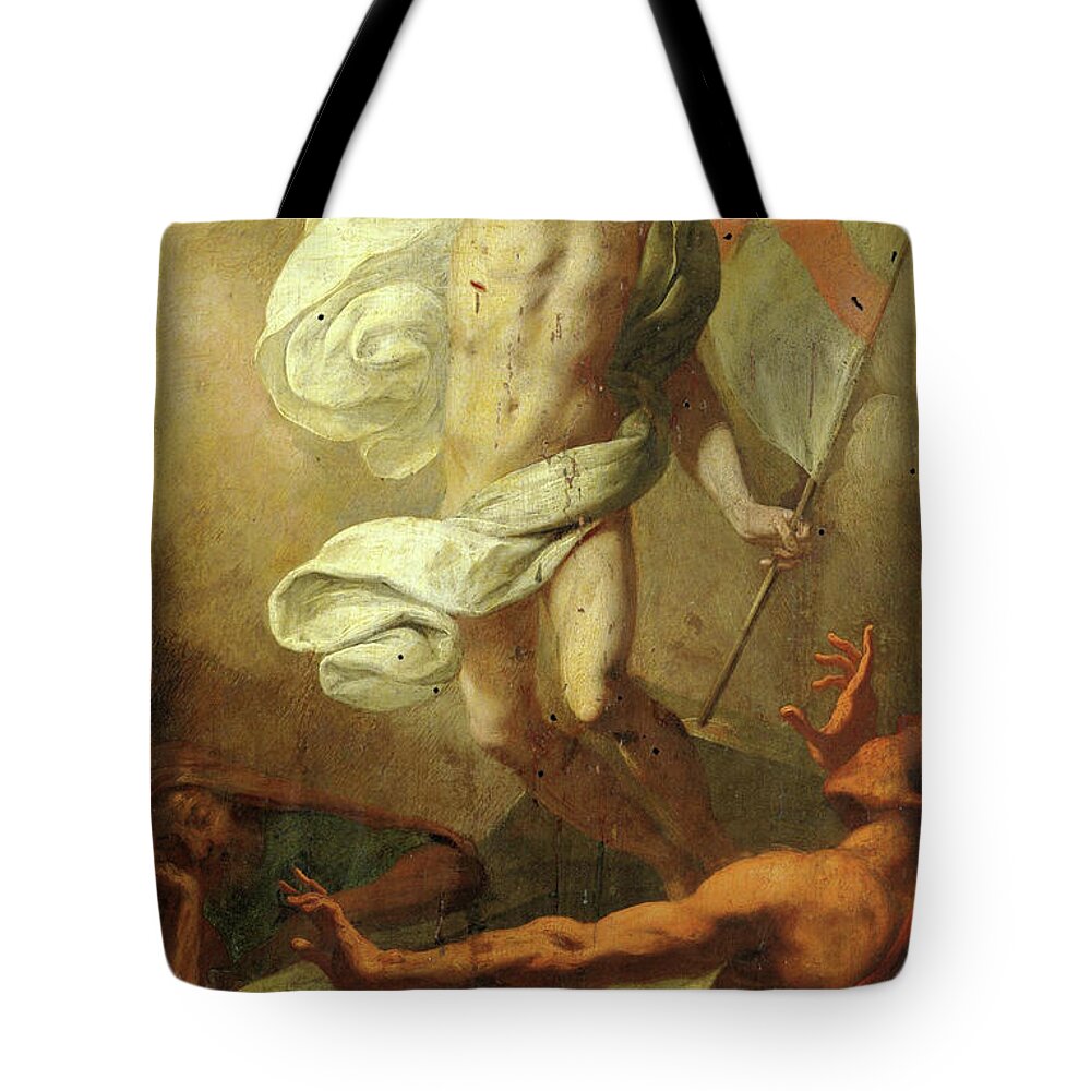 Daniele Crespi Tote Bag featuring the painting Resurrection of Christ by Daniele Crespi