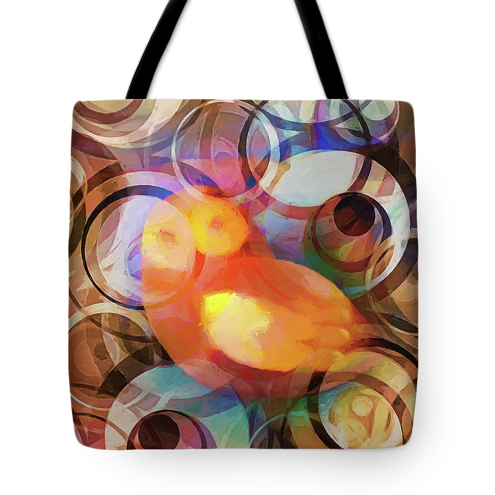 Owl Tote Bag featuring the painting Retro Owl by Lutz Baar