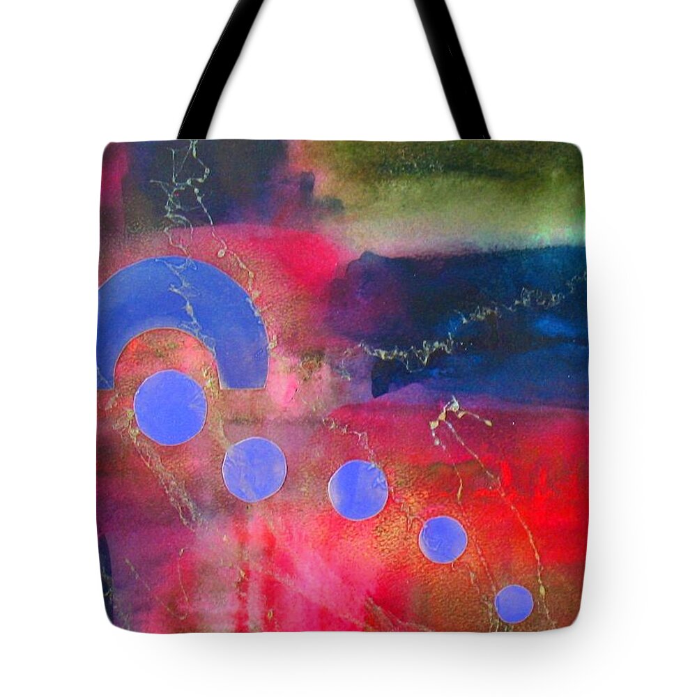Abstract Tote Bag featuring the painting Returning Home by Louise Adams