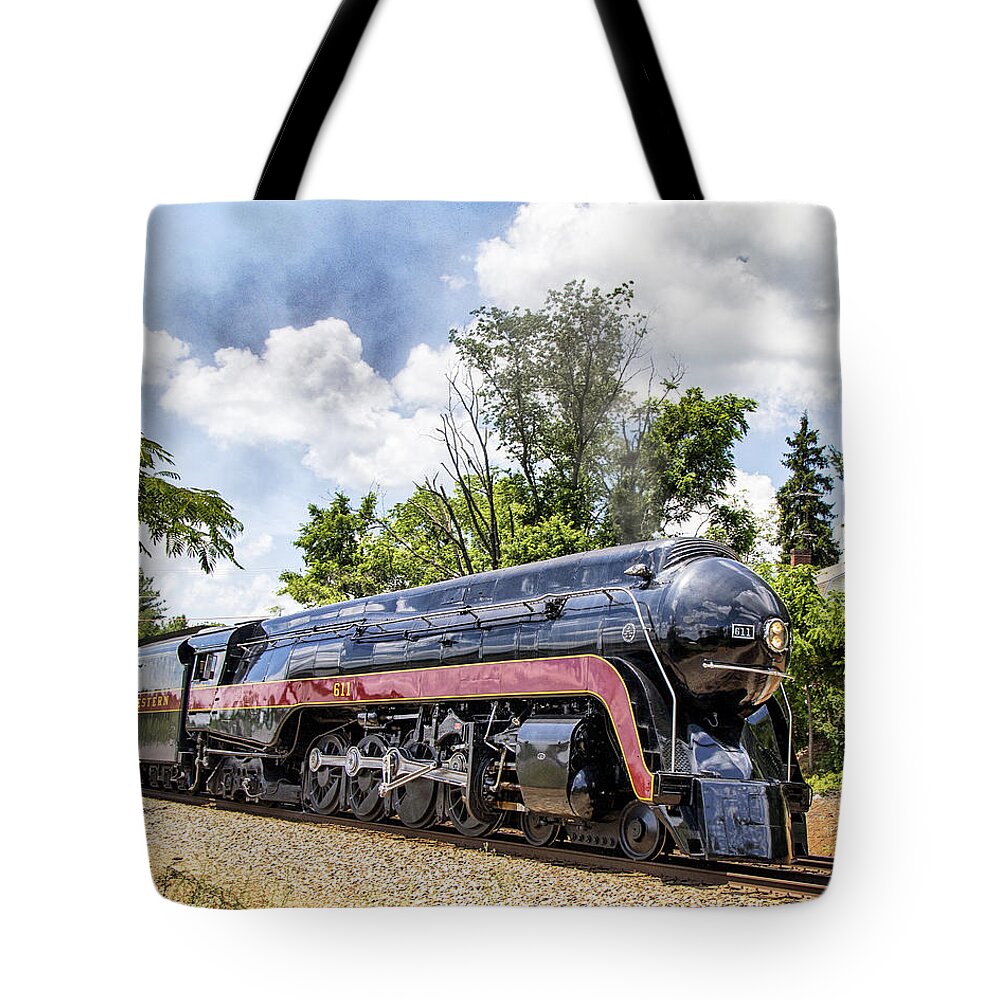 Train Tote Bag featuring the photograph Return of the J611 by Alan Raasch
