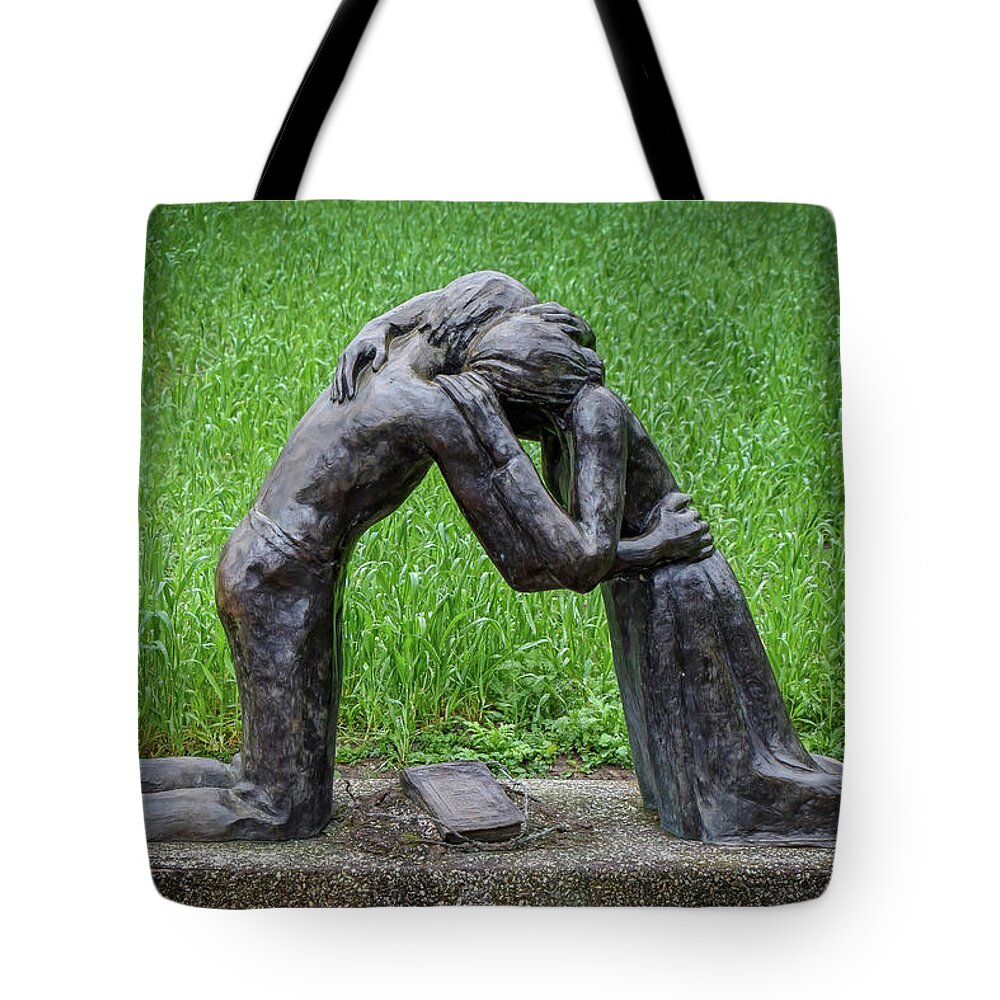 Sculpture Tote Bag featuring the photograph Reunited by Will Wagner