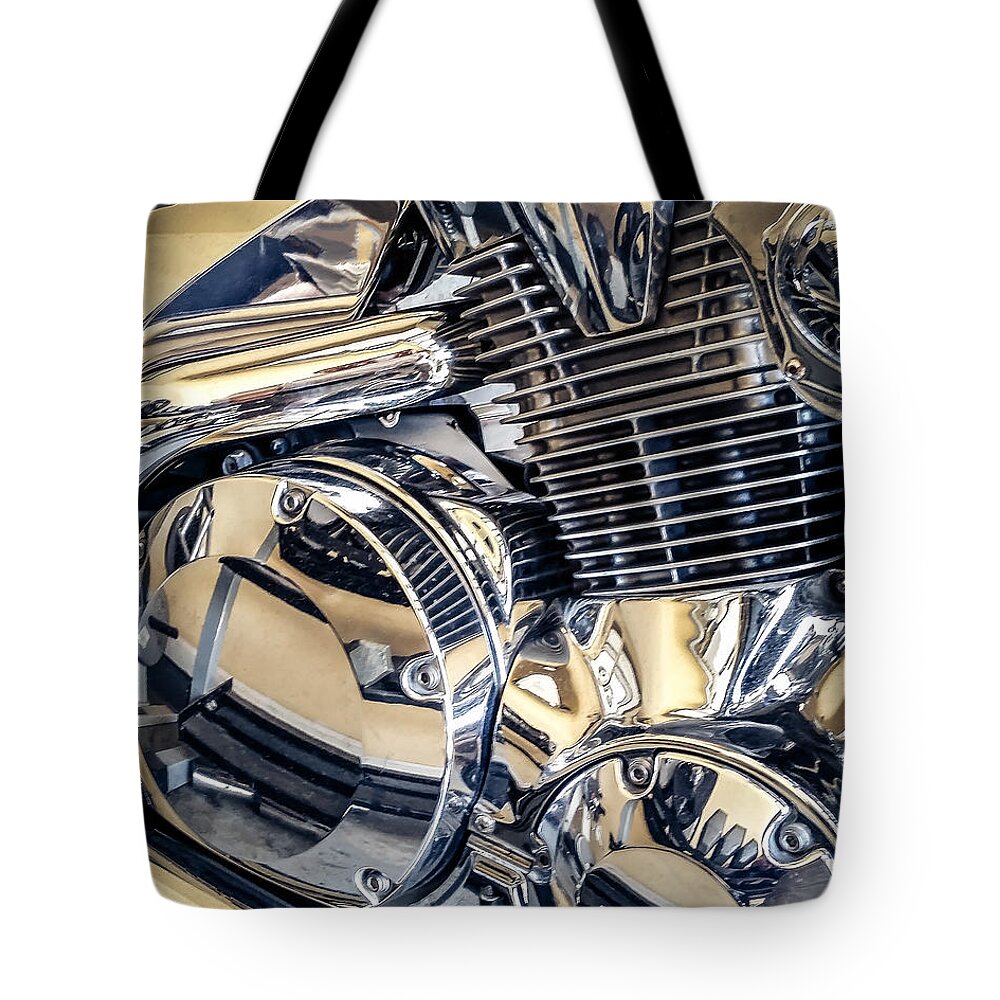 Abstract Tote Bag featuring the photograph Revved by Todd Blanchard