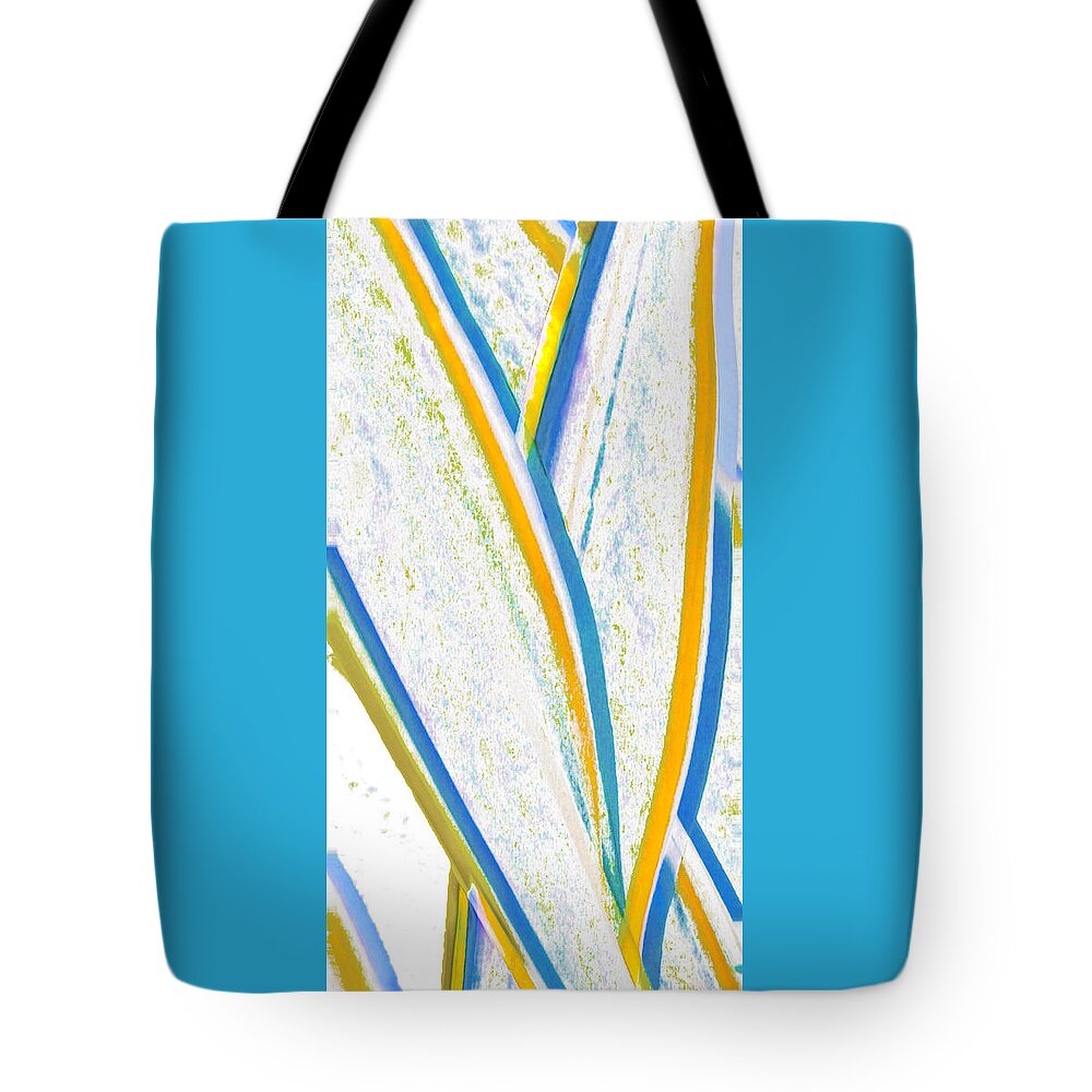 Botanical Abstract Tote Bag featuring the digital art Rhapsody In Leaves No 3 by Ben and Raisa Gertsberg