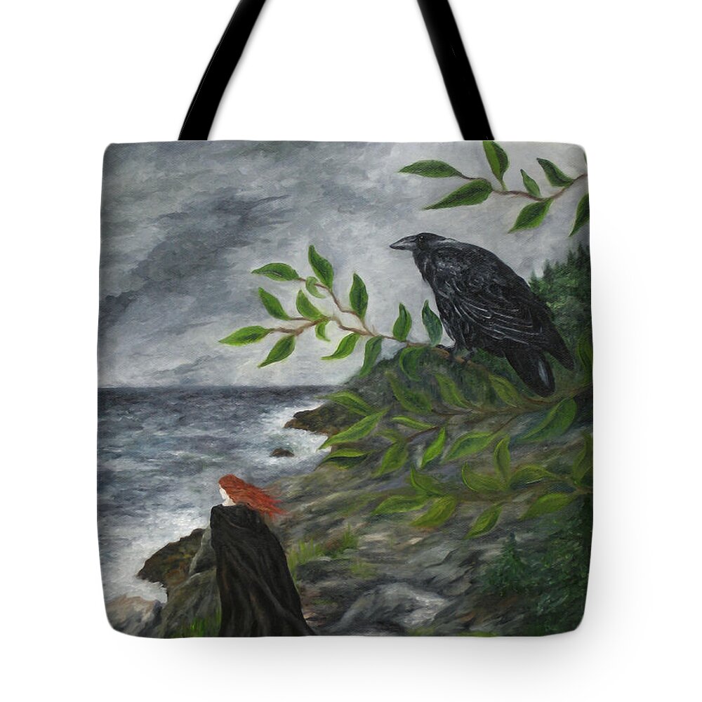 Ginger Tote Bag featuring the painting Rhinne and Nightshade by FT McKinstry