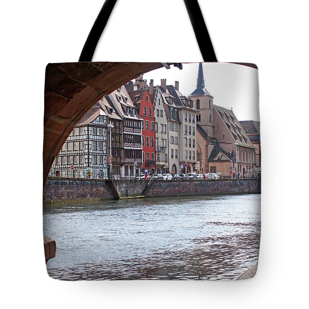  Tote Bag featuring the photograph Rhine River 29 Strasbourg by Steve Breslow