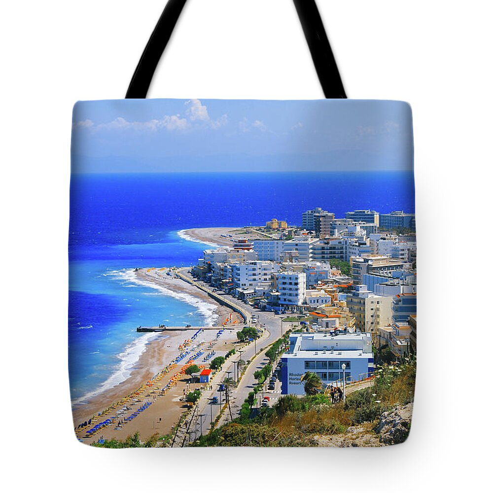 Rhodes Tote Bag featuring the photograph Rhodes by Donna L Munro
