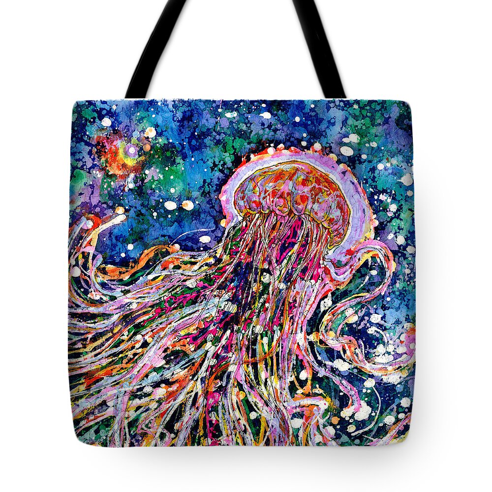 Jellyfish Tote Bag featuring the painting Rhythm Is Nothing by Nick Cantrell