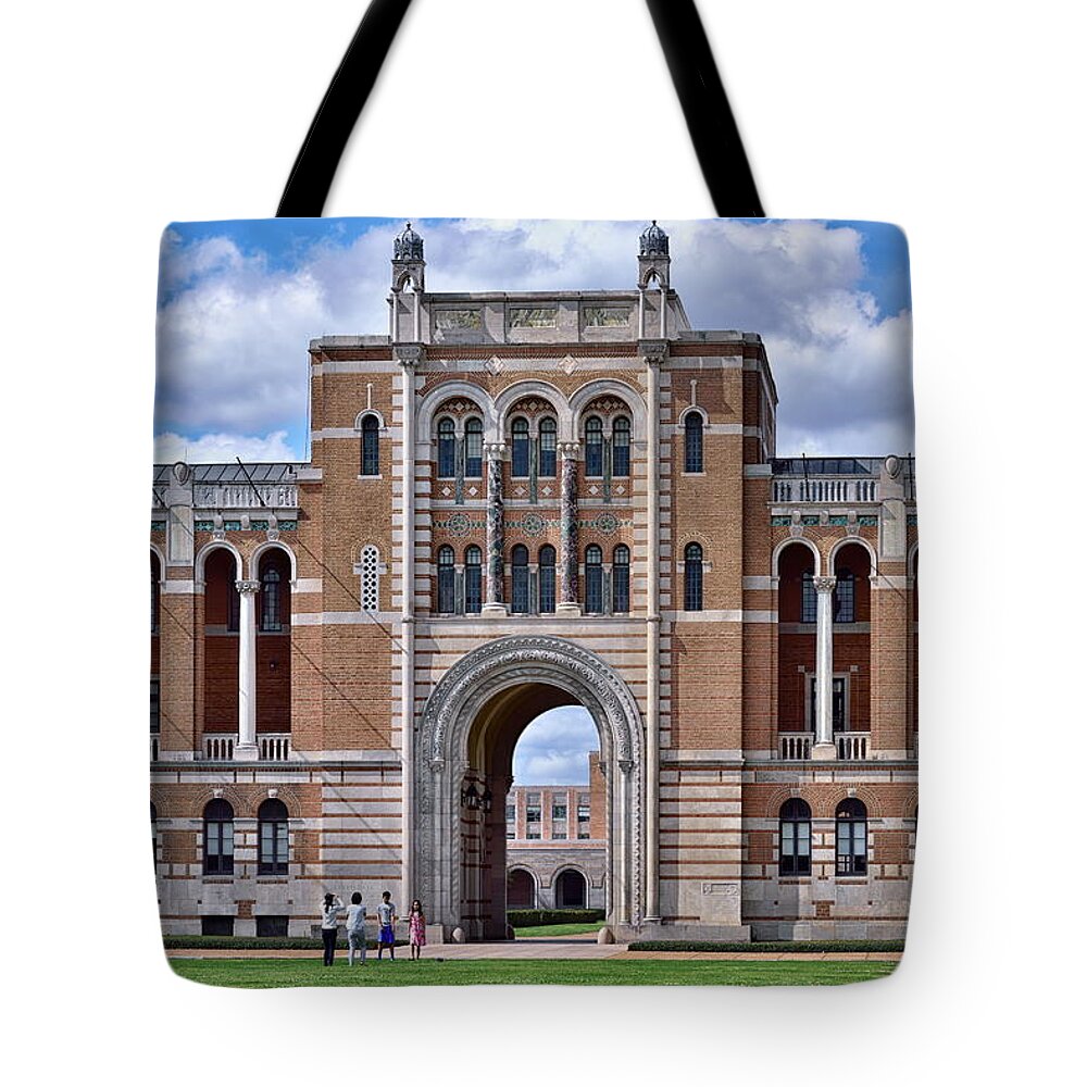Rice University Campus Tote Bag featuring the photograph Rice University - Lovett Hall by Norman Gabitzsch
