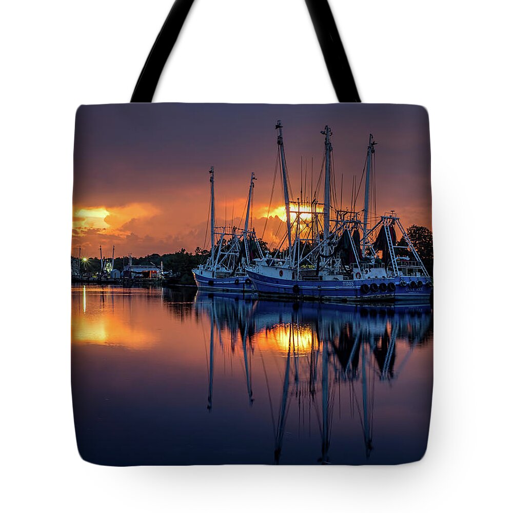 Bayou Tote Bag featuring the photograph Rich and Vibrant Bayou Sunset by Brad Boland
