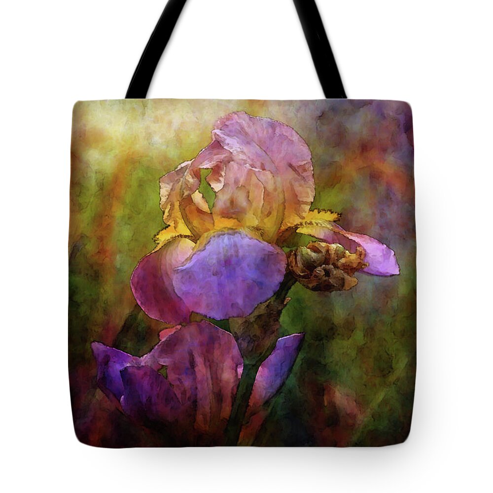 Impressionist Tote Bag featuring the photograph Rich Purple Irises 0056 IDP_22 by Steven Ward